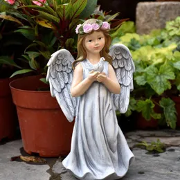 Garden Decorations Outdoor Angel Statue Girl Figurine Farm Balcony Yard Decoration