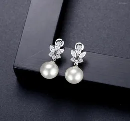 Dangle Earrings Funmode Cubic Zirconia Highgrade Sense Diamond Pearl Sweet And Fashionable Design Female FE39397087817369292