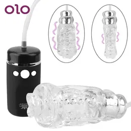 その他のヘルスビューティーアイテムOlo Electric Oral Vibration Strong Suction Cup Adult Male Masturbation Machine Q240430