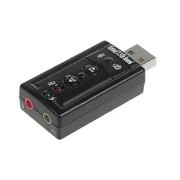 7.1 Adattatore audio stereo USB Scheda audio esterna per Windows XP/2000/Vista/7 Adattatore audio USB 3D per PC e laptop