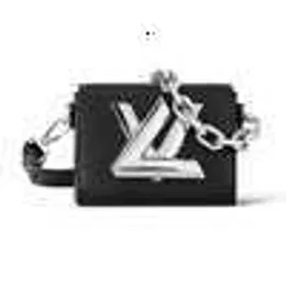Barnväskor Luxury Brand Women's Bag Twist Lock XL Soft Calf Flap One Shoulder Crossbody Chain Bag M22296