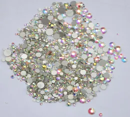 Super Glitter SS3SS50 Nageldekoration 3D Glasnägelkunst Strasssteine ​​Kristall ab Flachrücken Nicht -Fix -Strass -Mischungsgrößen Deco7220149