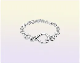 Women Fashion Chunky Infinity Knot Chain Bracelets 925 Sterling Silver Femme Jewelry Fit Beads Luxury Design Charm Bracelet Lady Gift With Original Box4425218