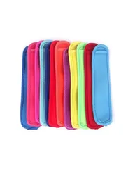 16 cores Antizador Icelolly Bags Tools Zer Pólo gelado Icicles Setors reutilizáveis Isolamento de neoprene Bolsa de mangas de gelo para crianças S2983470