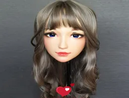 أقنعة الحفلات Ching02female Sweet Girl Resin نصف رأس Kigurumi BJD Mask Cosplay دور الأنيمي الياباني Lolita Crossdress Doll7182772