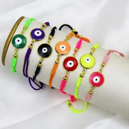 Странд 10 штук браслет -цепные глаза очаровывают бусин разноцветные веревки женские ювелирные украшения 8530