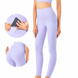 Donne Yoga High Wile Leggings pantaloni sportivi senza soluzione