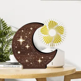 Decorative Figurines Bohemian Three-dimensional Wood Starry Sky Crescent Moon Butterfly Lotus Lamp Stage LED Luminous Night Light Decoration