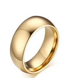 Устойчивые к царапинам кольца из нержавеющей стали для мужчин Золотое кольцо широкое 8 мм веса 154 г размера 6136784485