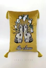 Super designer embroidery pillow cushion 4545cm and 3050cm Home and car decoration creative Exquisite warm gift4493353