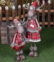 Infällbar juldockor Santa Claus Snowman Reindeer Toys Xmas Figurer gåva till Kid Navidad Tree Ornament 2110228042471