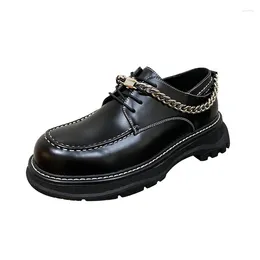 Casual Shoes Bmante Men Casaul Leather Platform Men's Sneaker Lace-Up Male Gothic Owen Black Japan Style Fashion Shose