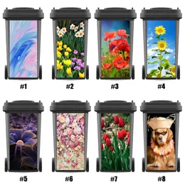 Vacker DIY RUBBISH BIN -klistermärke 3D DECALS Gift Djurväggklistermärken PVC Självhäftande kökstillbehör Heminredning 240418