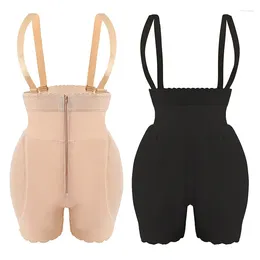 여성 팬티 2pcs 여성 Shapewear Plus 크기 높은 허리가 달린 슬리밍 끈 속옷 탄성 배 컨트롤 지퍼 개별 브리프