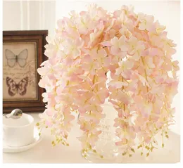 30PCS Artificial Hydrangea Wisteria Flower For DIY Wedding Arch Background Square Rattan Wall Hanging Basket Can Be Extension6488346