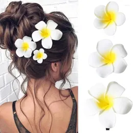Hair Clips Simulation Plumeria Flower Hairpins Duckbill Clip Barrettes Elegant Side Pin Casual Formal Styling Ornaments