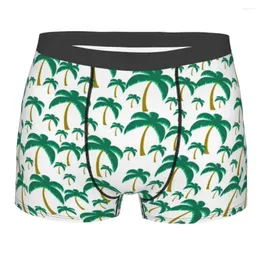 Underpantes masculino Hawaii Palm Tree Padrão de roupas íntimas boxer calcinha