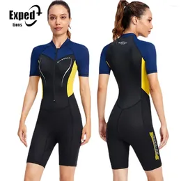 Le maniche da bagno da bagno da bagno leggs Zip anteriore da 1,5 mm in neoprene per adulti costume da bagno da bagno da bagno tutela da donna corta muta corta