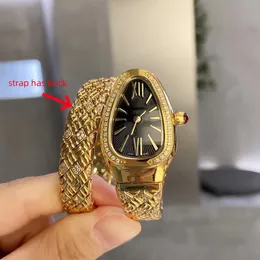 Relógios de luxo Mulheres Snake Watch Serpentn Watch With Dimond Relloguios Bracelet Classic Rose Gold Jóias Material de Jóias de Zircão Processo