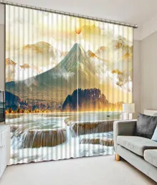 Atmosphäre 3d Vorhang moderner Vorhang Wasserfalllandschaft für das Wohnzimmer 8403502
