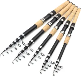 2.1m 2.4m 3.0m 3.6m Telescopic Fishing Rods Spinning Rod Carbon Fiber Strong Fishing Pole Hand Pole for Carp Feeder Fishing 240425