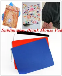 DIY Sublimation Blank Mouse Pad Heat Thermal Transfer Mouse Pad Rectangular Rubber Base Fabric Surface Mousepads8805643