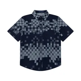 2024 Designer Fashion Hawaiian Letters Interwoven Men's Beach Shirt Casual Men Summer Short Sleeve Size M-3XL #A21
