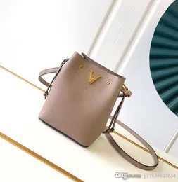 Şeker Çantası En Kalite Nano Lockme Kova Deri Deri Olan Çanta Çekme İp String Bag Crossbody Bags1 Lady Purse ve Boxs8736673