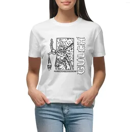 Женская футболка для женского полоса Gulch милые топы летние топ-футболки для женщин графические футболки смешные
