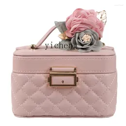 Figurine decorative ZK Cashoket Jewel Box Box Multiyer Lock Gioielli Regalo per la pelle di pecora rosa