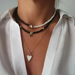Perle bohemian multistrato perline fatte a mano collane alla moda in moda olio gioielli a sospensione per donne accessori x0189 240429