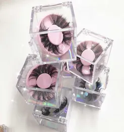 Cube Clear Lash Box with Circle Lashes Tray Fit 25mm 27mm Mink and Faux Mink Eyelashes FDshine7332313