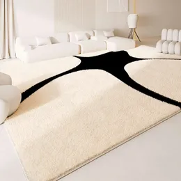 High Quality Internet Celebrity Imitation Cashmere Carpet Stain Resistant and Easy to Maintain Coffee Table Large Area Sofa Bedroom Bedside