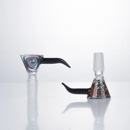 G008 Smoking Pipe Heady Color Glass Bowl 14mm 18mm Male Dab Rig Bubbler Bong Snow-Flake Perc Tobacco Glass Bowls