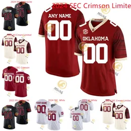 Oklahoma Football Jersey Jacob Switzer Dasan McCullough Brenen Thompson Austin Stogner Trace Ford Ford Maglie oklahoma cucite personalizzate