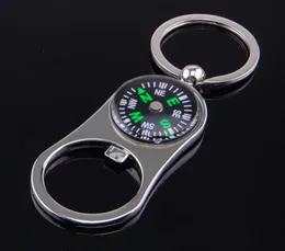 Outdoor Compass Bottle Opener with Metal Key Ring Chain Keyring Keychain Metal Wine Beer Bottle Openers Bar Tool as Gifts8258273