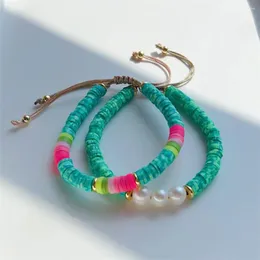 Strand Kkbead Polymer Clay Heishi Beads Breads Bracelet Bracelet Valentine's Day Jewelry for Women Y2K Associory Pulseras Femme