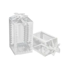 Fedding Clear Pvc Box Party Plastic Placking Plastica Present Cake Candy Box Birthday Baby Shower Shoungy Food Packaging Box Box