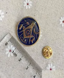 Pins Brooches 100Pcs Soft Enamel Masons Masonic Lapel Pin Badges Working Tool Brooch And Pins Masonry Metal Crafts Round Shape Dro4518277