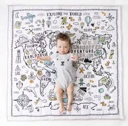 infant creeping mat Thickening Carpet Baby Play Carpets Air conditioning quilt World Adventure Map Mats Nordic children room decor7309012