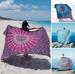 150x200 cm w stylu bohemian z włókna poliestrowego Ręcznik plażowy szal mandala prostokąta arkusz łóżka TABESTRY7073755