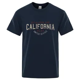 Ustanowiono 1982 Kalifornii Stany Zjednoczone Tshirt Męskie Bawełniane Summer