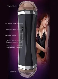 Dual Channel Male Masturbation Cup Adult for Men Realistic Anus Artificial Vagina Real Pussy Masturbator Products5315508