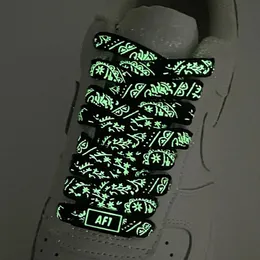 Luminöse Schnürsenkel Ein Nachtglühen flache Schuhschnürsenkel und Dekoration für Sneaker Prom Party Shoelace Schuhe Accessoires 240419