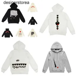 Mens Hoodies Sweatshirts 22s 디자이너 Play Commes Chumpers Des Garcons 편지 자수 긴 슬리브 풀오버 여성 Red Heart Loose Sweater Clothing C2