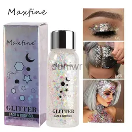 Body Glitter Full Body Gel Sequins Dazzle Color Dress Eye And Hair Highlights Long Term Powder Is Not Easy To Take Off Makeup Flowers d240503