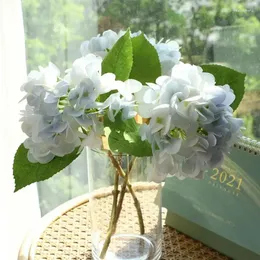 Decorative Flowers Ins Wind Feel Moisturizing Hydrangea Flower Simulation Bouquet Wedding Home Living Room Decoration Fake Women's Day