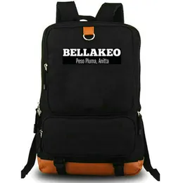 Bellakeo Backpack Peso Peso Pluma Daypack 가수 학교 가방 음악 프린트 Rucksack Leisure Schopbag 노트북의 날 팩