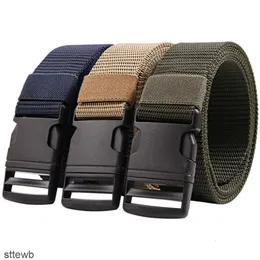 New Mens Canvas Woven Outdoor Quick Drying Tactical Leisure Men And Women Belt 3.8Cm