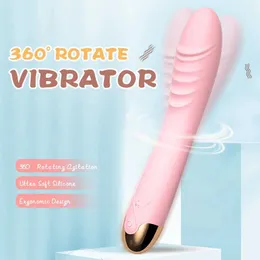 Другое здоровье предметы красоты 360 Вращающийся вибратор фаллоимитации для женского вагинального и клиторной стимуляции массажер мягкая кожа Q240430